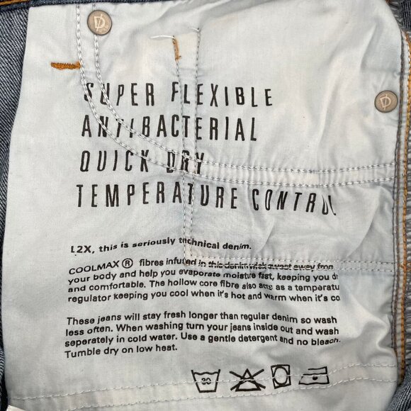 DU/ER Slim Fit MFLS3002 Performance Technical Denim Jeans Heritage Blue 31x34 - Picture 8 of 16
